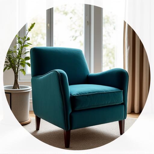 Poltrona di design con un nuovo rivestimento artigianale.